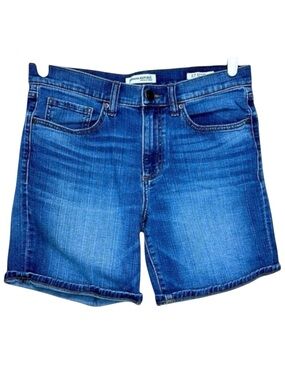 Banana Republic Boyfriend Roll-Up Denim Jean Shorts Size 27 Festival Casual